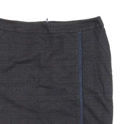 TU Womens Blue Check  A-Line Skirt Size 12