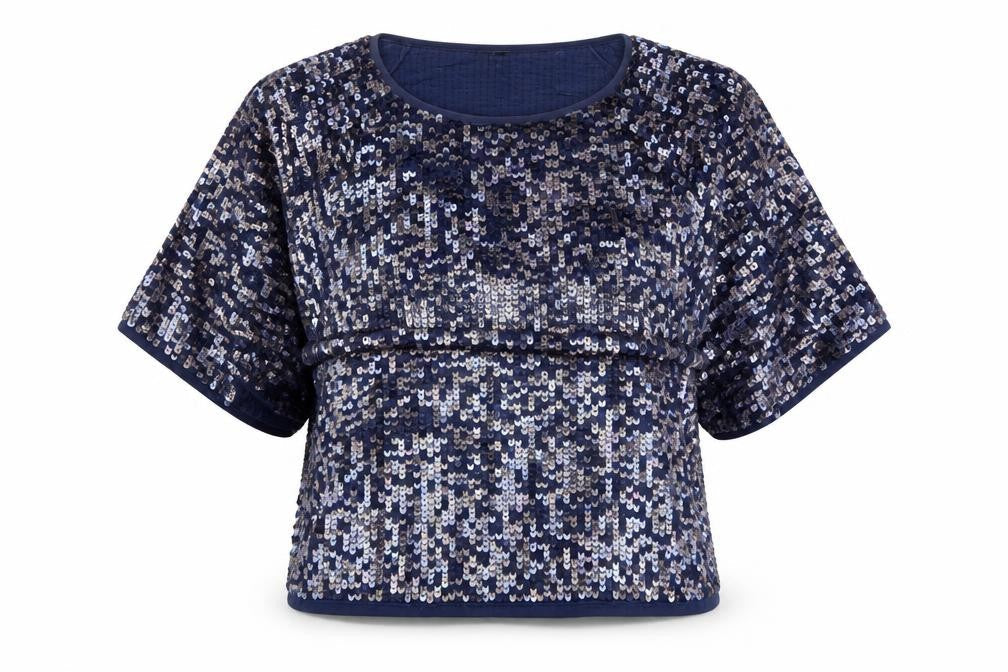 Womens UK Size 4 Topshop Blue Basic T-Shirt