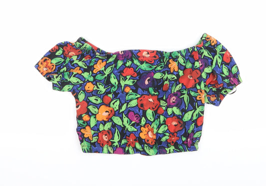 Womens UK Size XS Monki Multicoloured Basic Tank