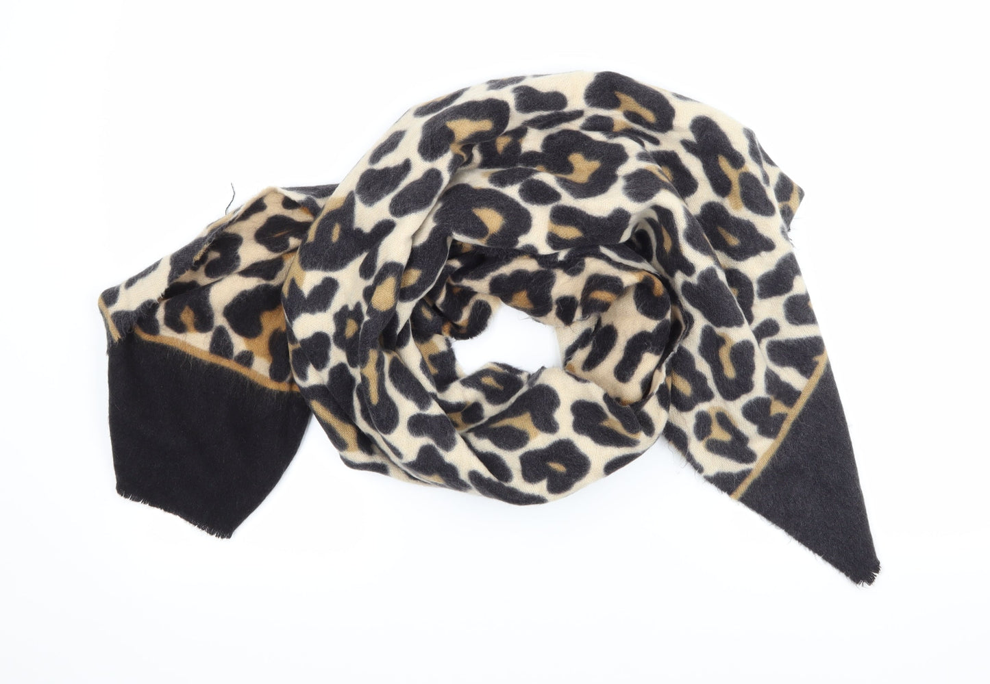 F&F Womens Beige Animal Print Knit  Scarf