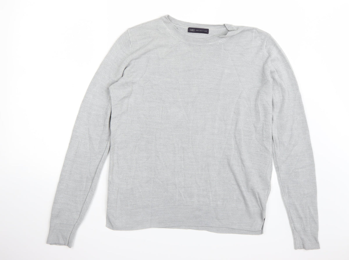 Additional front view of Marks & Spencer women’s grey jumper, size UK 14