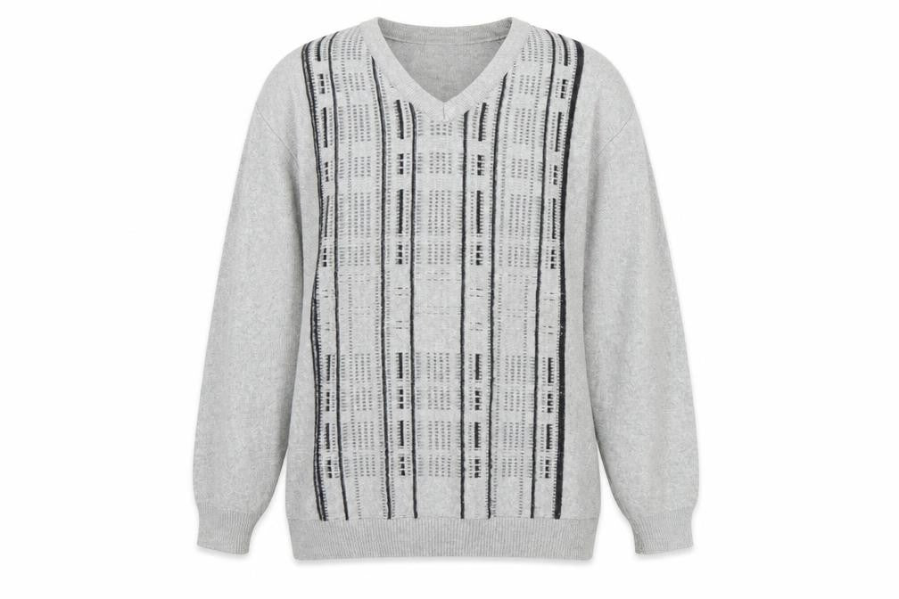Front view of Carabou women’s grey jumper, size L