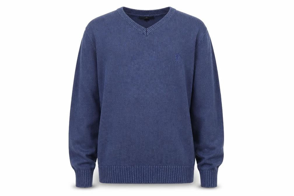 Mens UK Size L Easy Blue Pullover Jumper