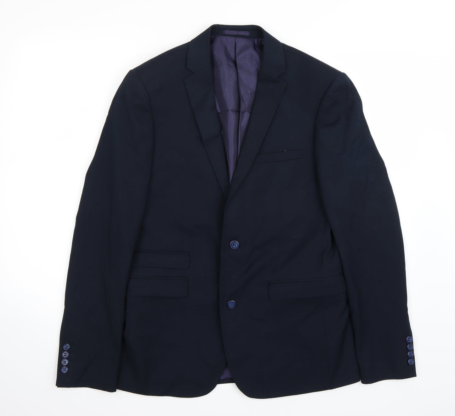 Mens UK Size 38 Preworn Regular Blue Suit Jacket