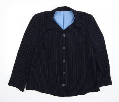 essence Womens Blue   Jacket Blazer Size 18