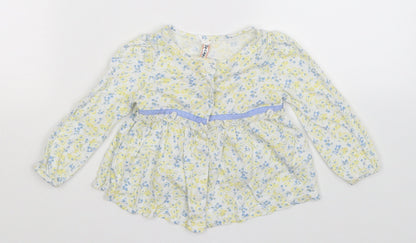 St Bernard Girls White Floral  Fit & Flare  Size 6-9 Months