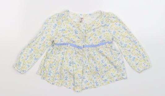 St Bernard Girls White Floral  Fit & Flare  Size 6-9 Months