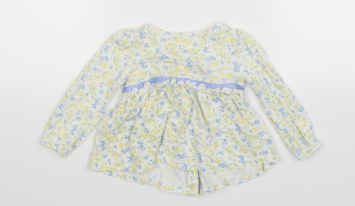 St Bernard Girls White Floral  Fit & Flare  Size 6-9 Months