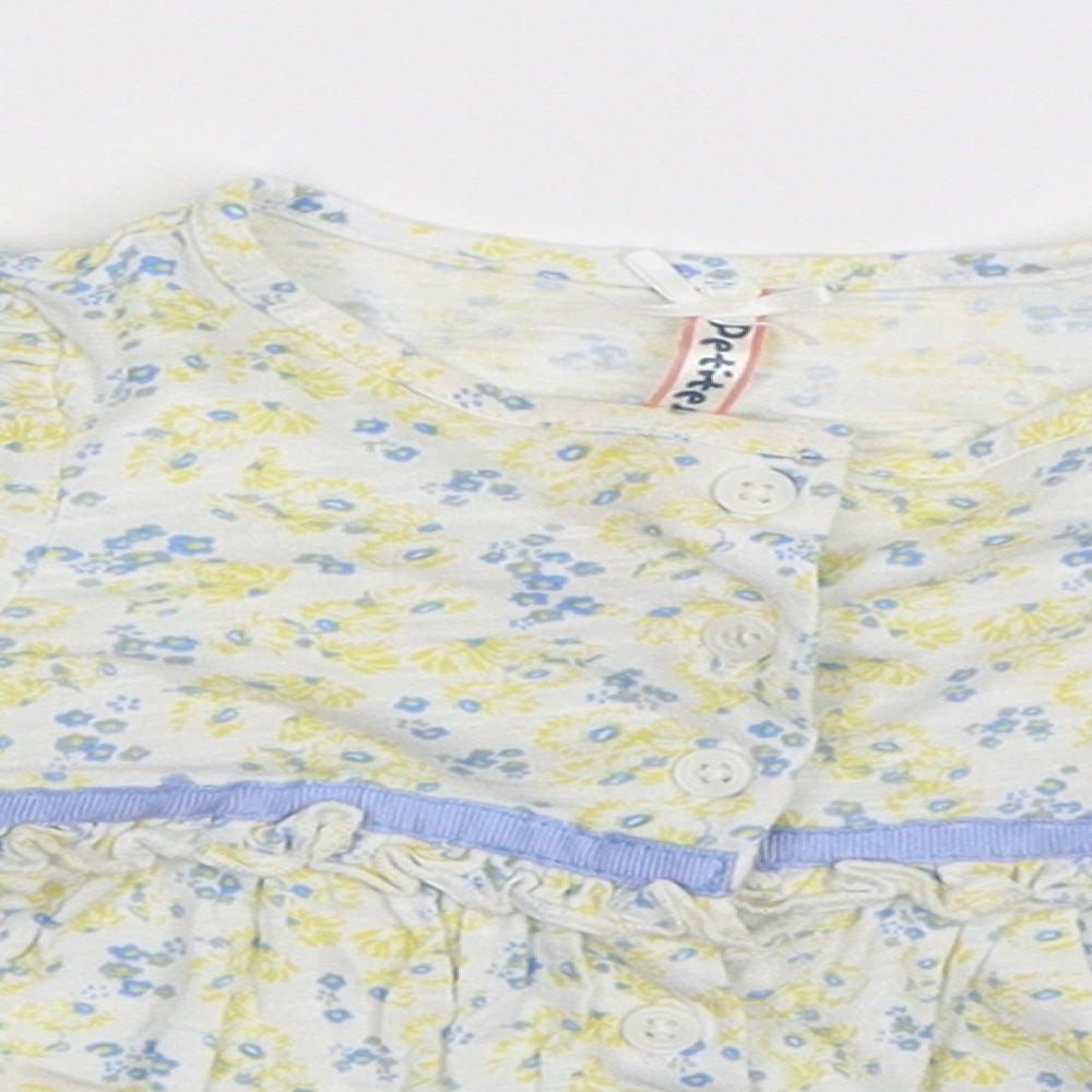 St Bernard Girls White Floral  Fit & Flare  Size 6-9 Months