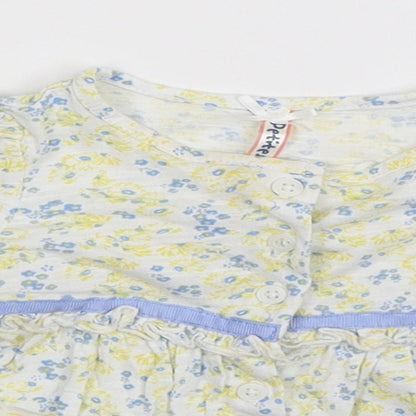 St Bernard Girls White Floral  Fit & Flare  Size 6-9 Months