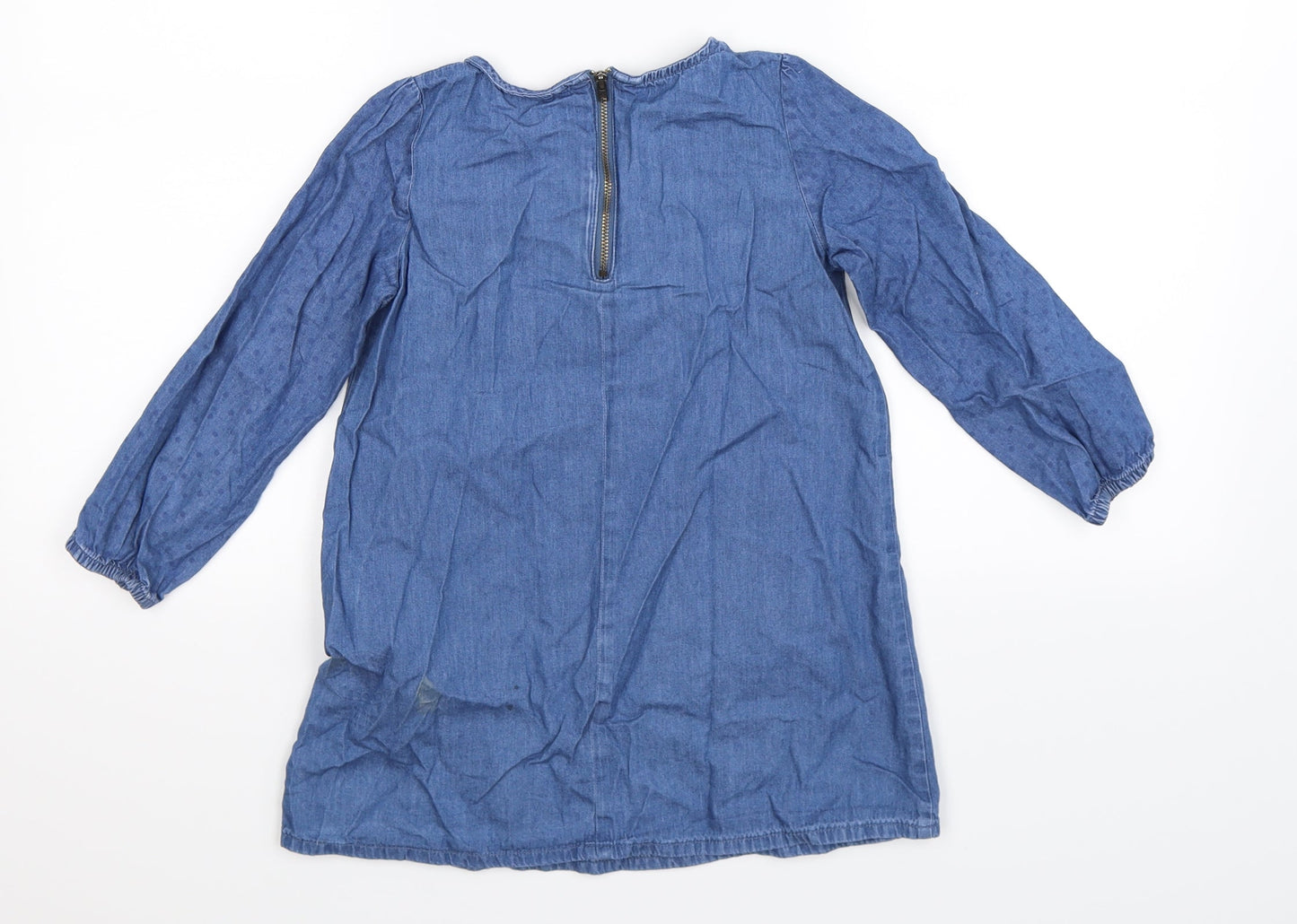 Lindex Girls Blue  Denim Shirt Dress  Size S