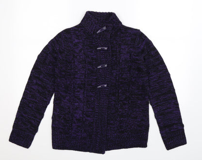 Debenhams Womens Purple  Knit Cardigan Jumper Size 10