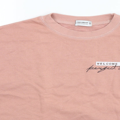 Womens UK Size XS Pull&Bear Beige Pullover Sweatshirt