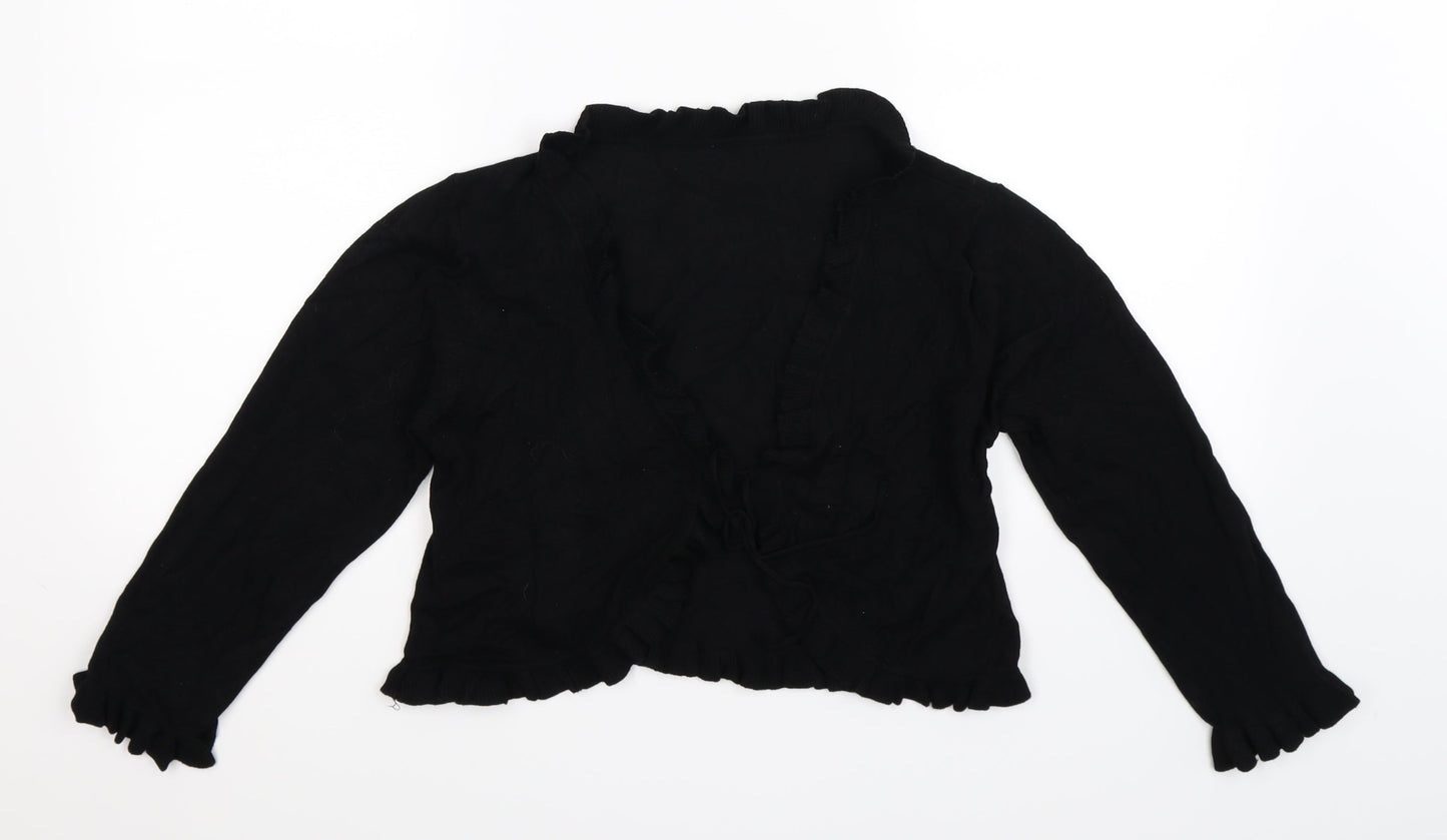 Wallis Womens Black  Knit Cardigan Jumper Size 10