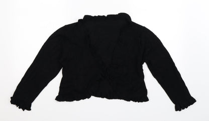Wallis Womens Black  Knit Cardigan Jumper Size 10