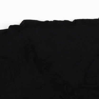 Wallis Womens Black  Knit Cardigan Jumper Size 10