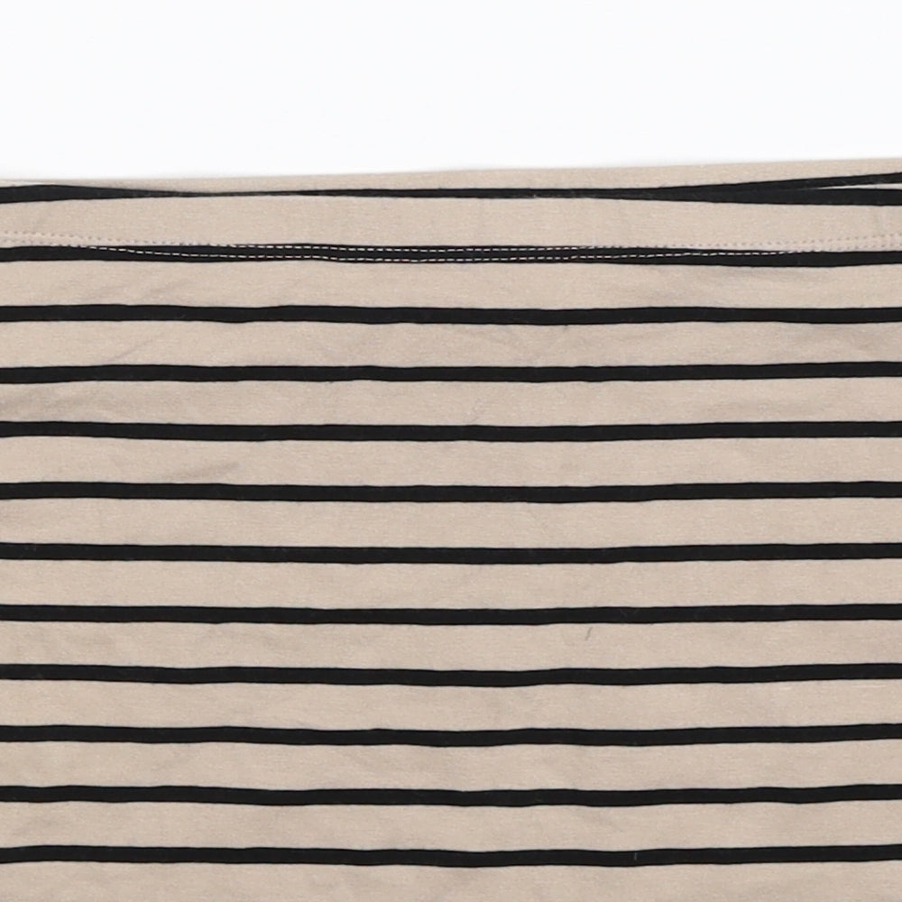 H&M Womens Beige Striped  Mini Skirt Size S