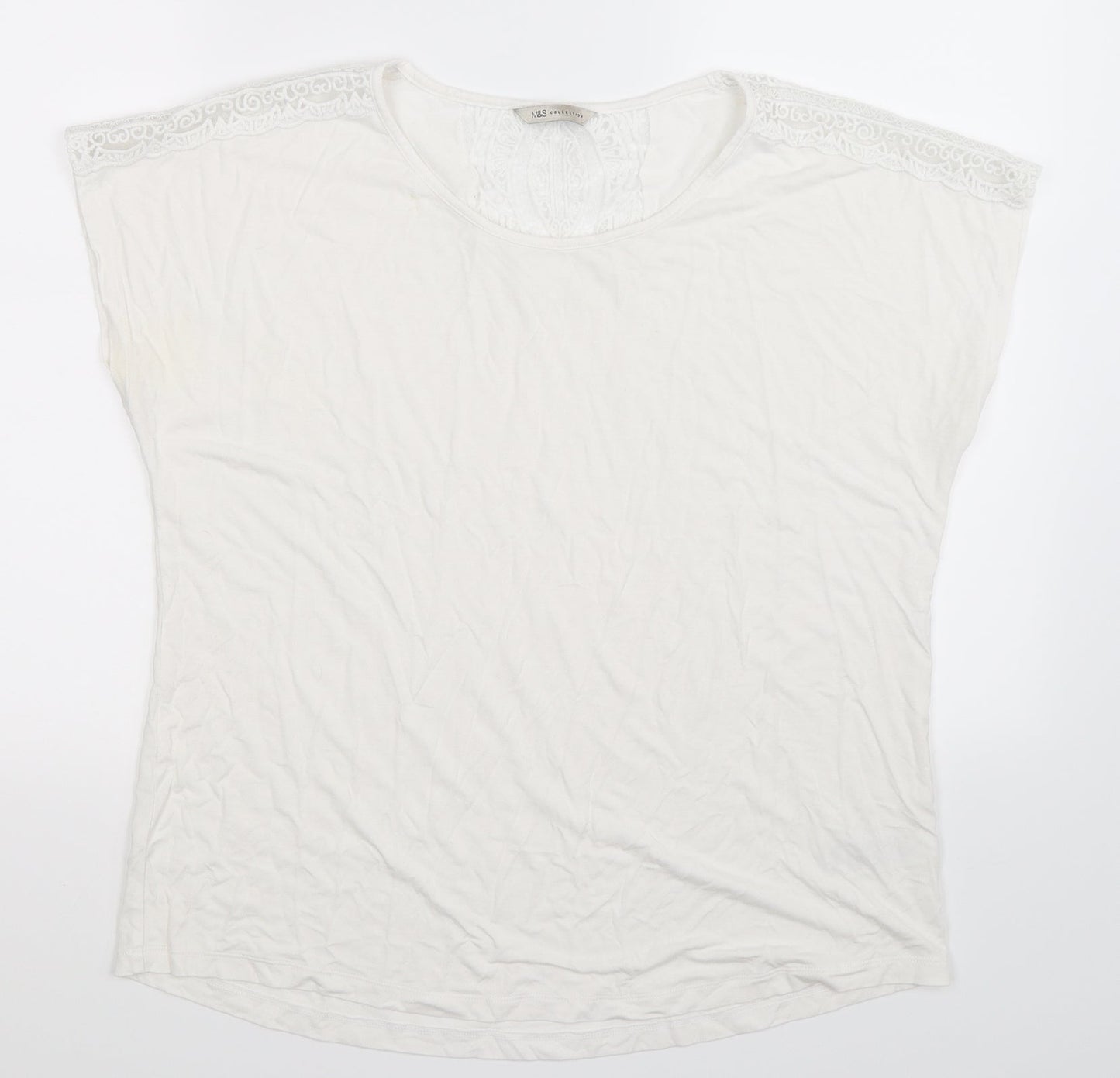 Marks and Spencer Womens White   Basic Tank Size 16
