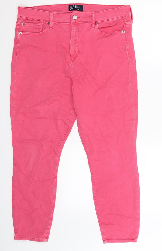 Gap Womens Pink  Denim Jegging Jeans Size 32 in L26 in