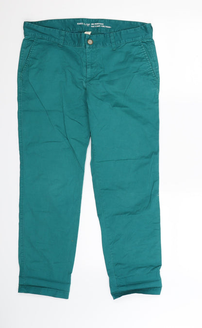 Gap Womens Green   Chino Trousers Size 32 in L28 in