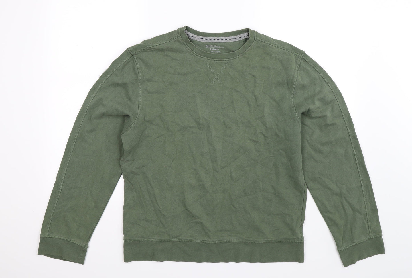Mens UK Size S Blue Harbour Green Pullover Sweatshirt