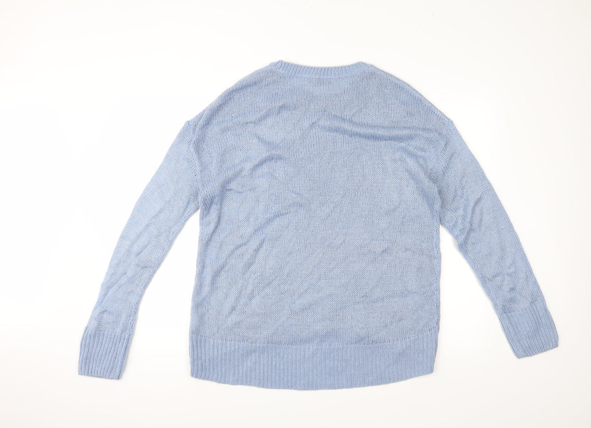 Back view of New Look women’s blue jumper, size L