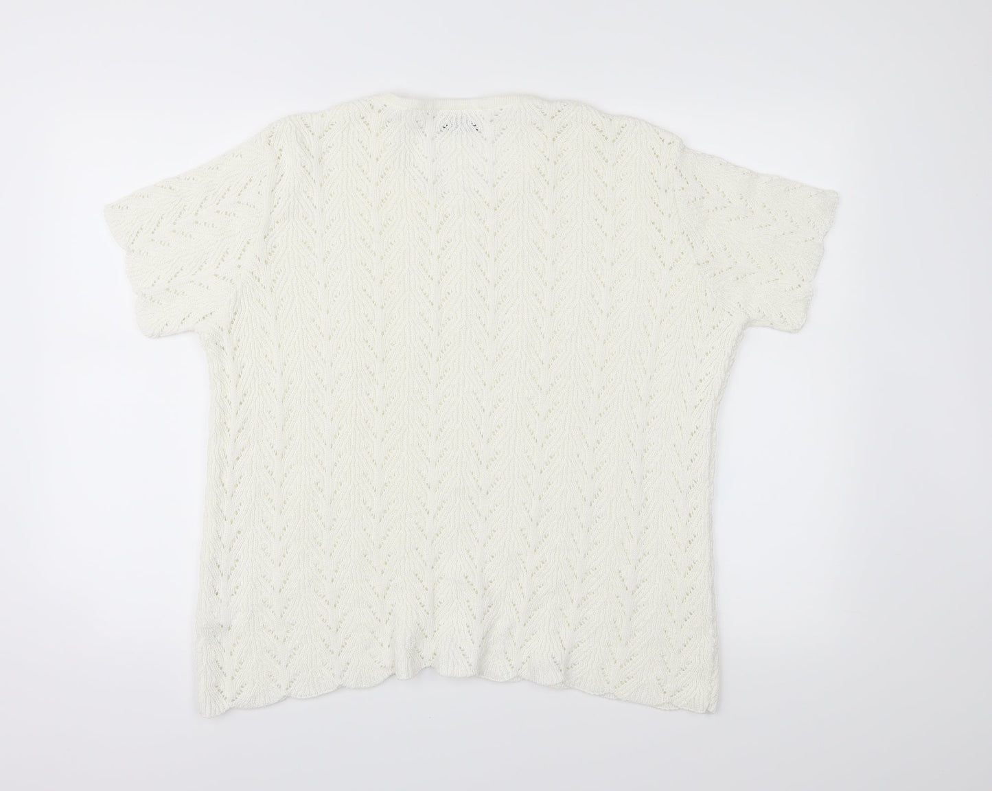 Womens UK Size 20 Afibel White Basic T-Shirt