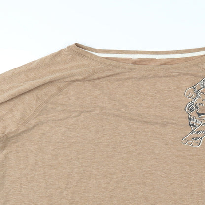 Womens UK Size 14 M&S Beige Basic T-Shirt
