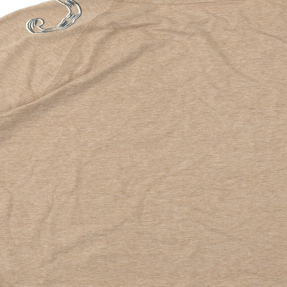 Womens UK Size 14 M&S Beige Basic T-Shirt