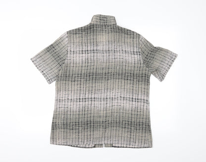 Womens UK Size 14 Berkertex Grey Basic Button-Up