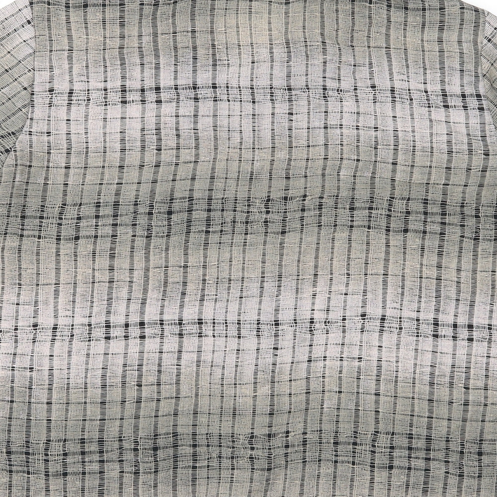 Womens UK Size 14 Berkertex Grey Basic Button-Up
