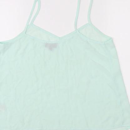 Womens UK Size 10 Topshop Blue Camisole Tank