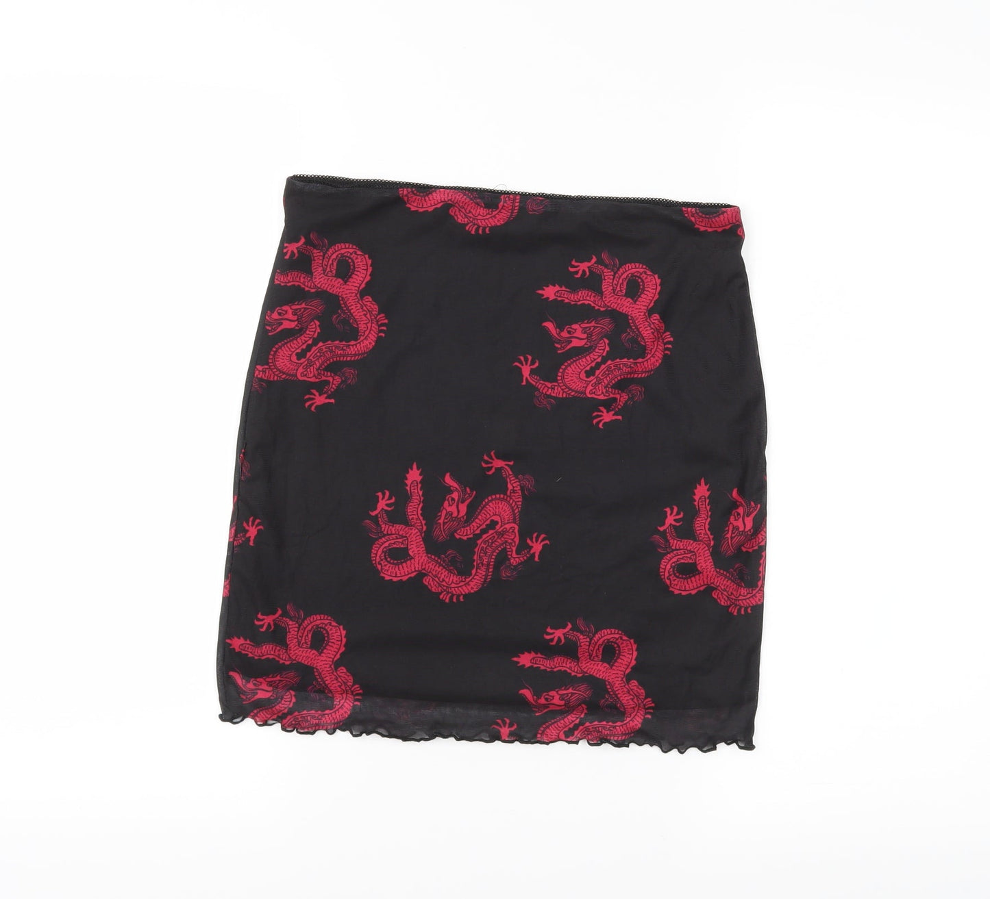 SheIn Womens Black Animal Print  Mini Skirt Size M