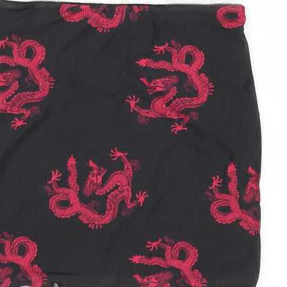 SheIn Womens Black Animal Print  Mini Skirt Size M