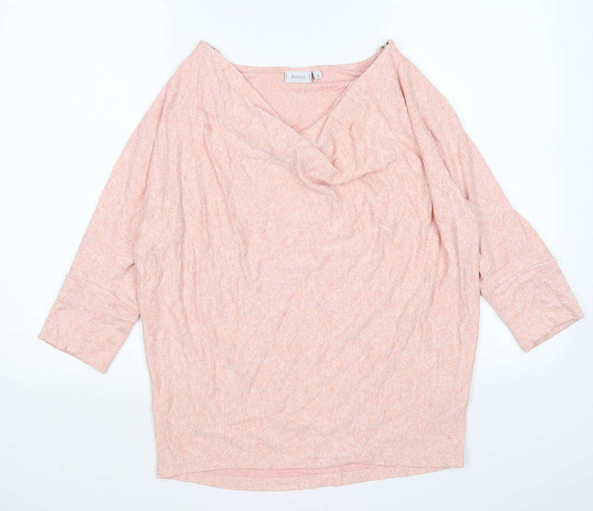 Additional front view of Fransa women’s pink knit jumper, size S