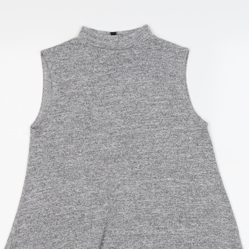 New Look Womens Grey  Jersey Tank Dress  Size 10