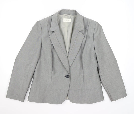 Womens UK Size 12 planet Regular Grey Blazer