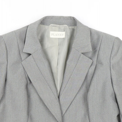 Womens UK Size 12 planet Regular Grey Blazer