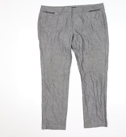 Womens UK Size 16 Marks and Spencer Regular Fit  Grey Trousers