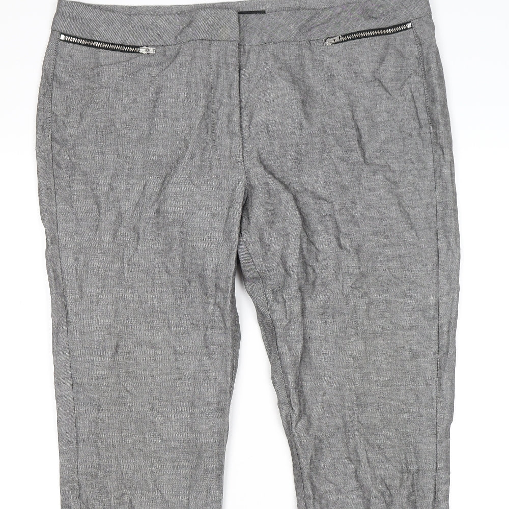 Womens UK Size 16 Marks and Spencer Regular Fit  Grey Trousers