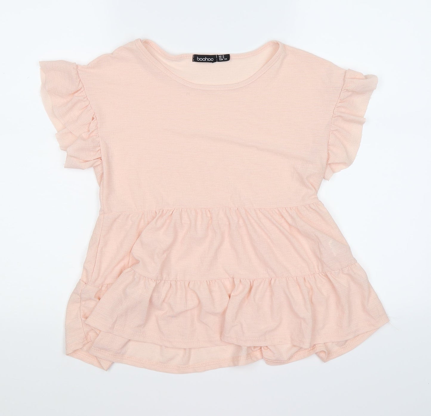 Womens UK Size 6 Boohoo Pink Tunic T-Shirt