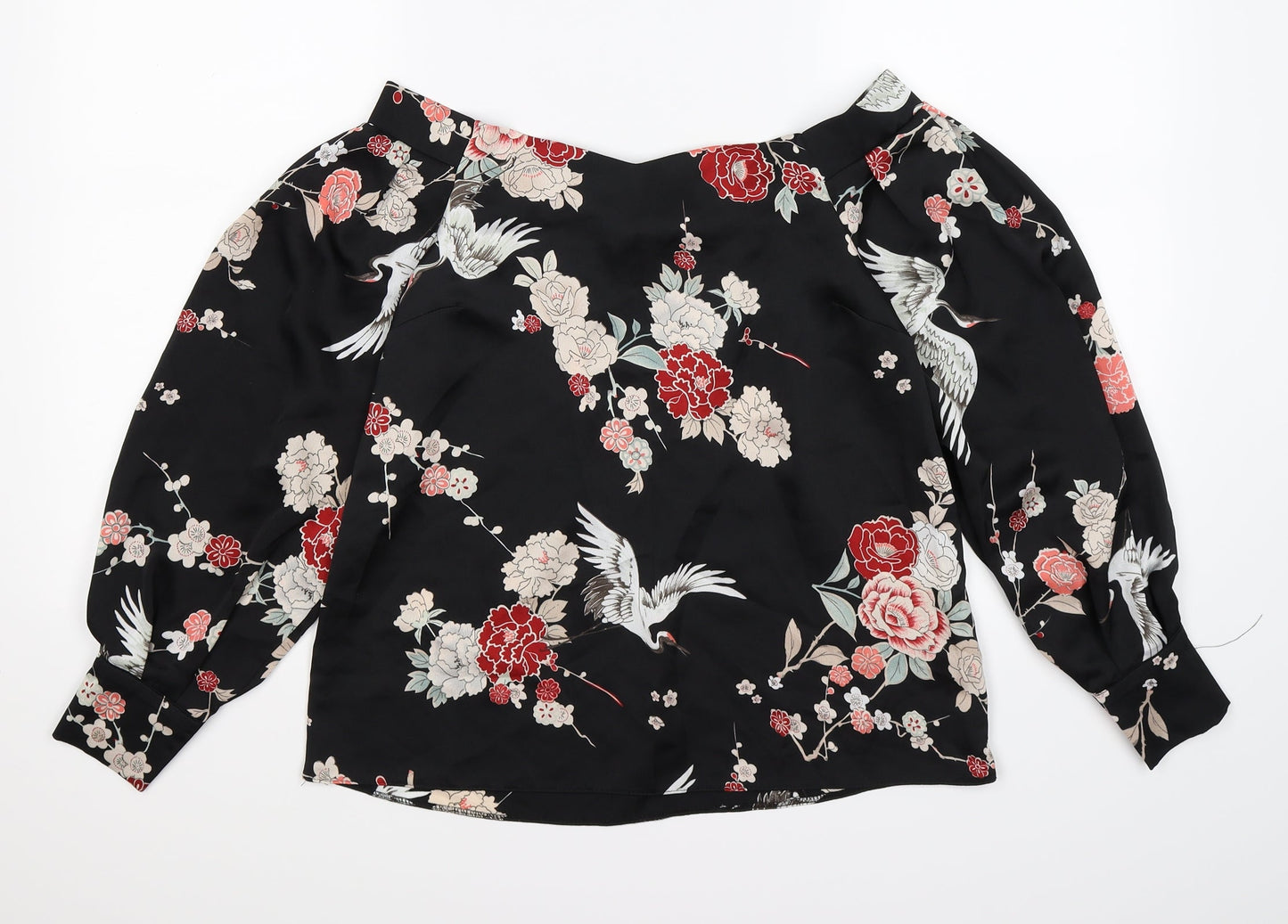 Womens UK Size 8 Dorothy Perkins Black Basic Blouse