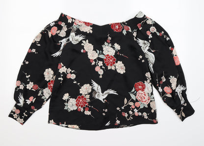 Womens UK Size 8 Dorothy Perkins Black Basic Blouse