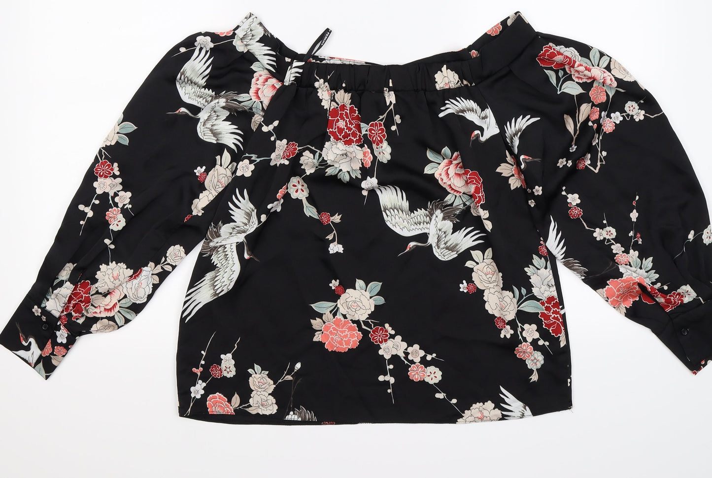 Womens UK Size 8 Dorothy Perkins Black Basic Blouse