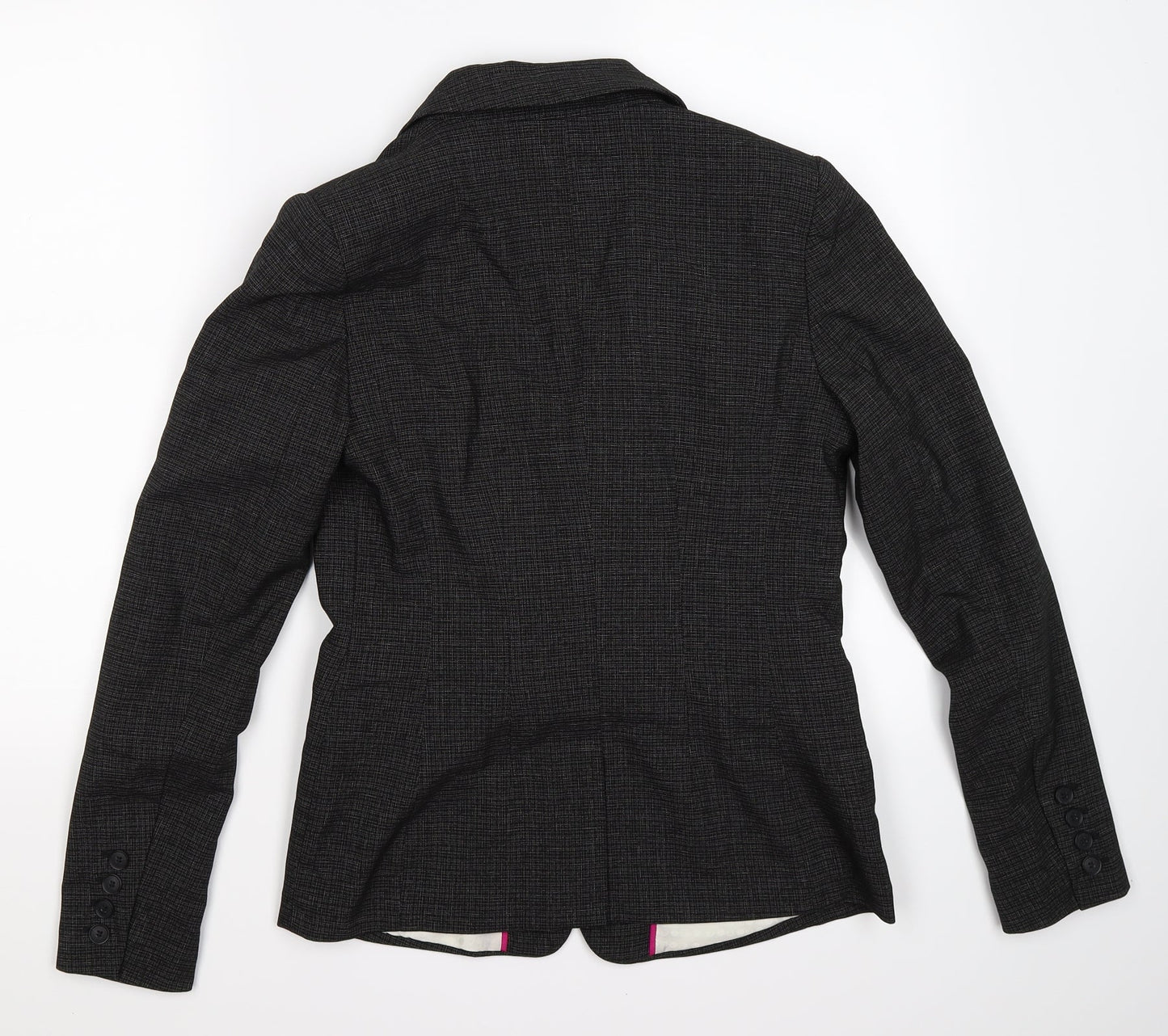 NEXT Womens Black Striped  Jacket Suit Jacket Size 10