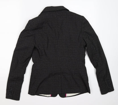 NEXT Womens Black Striped  Jacket Suit Jacket Size 10
