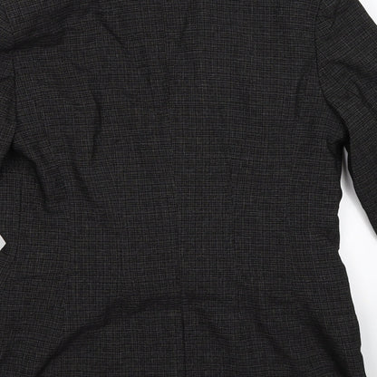 NEXT Womens Black Striped  Jacket Suit Jacket Size 10