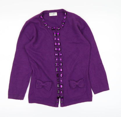Kaliko Womens Purple   Cardigan Jumper Size 8