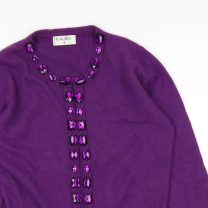 Kaliko Womens Purple   Cardigan Jumper Size 8