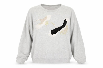 Front view of NINE women’s grey jumper, size UK 14